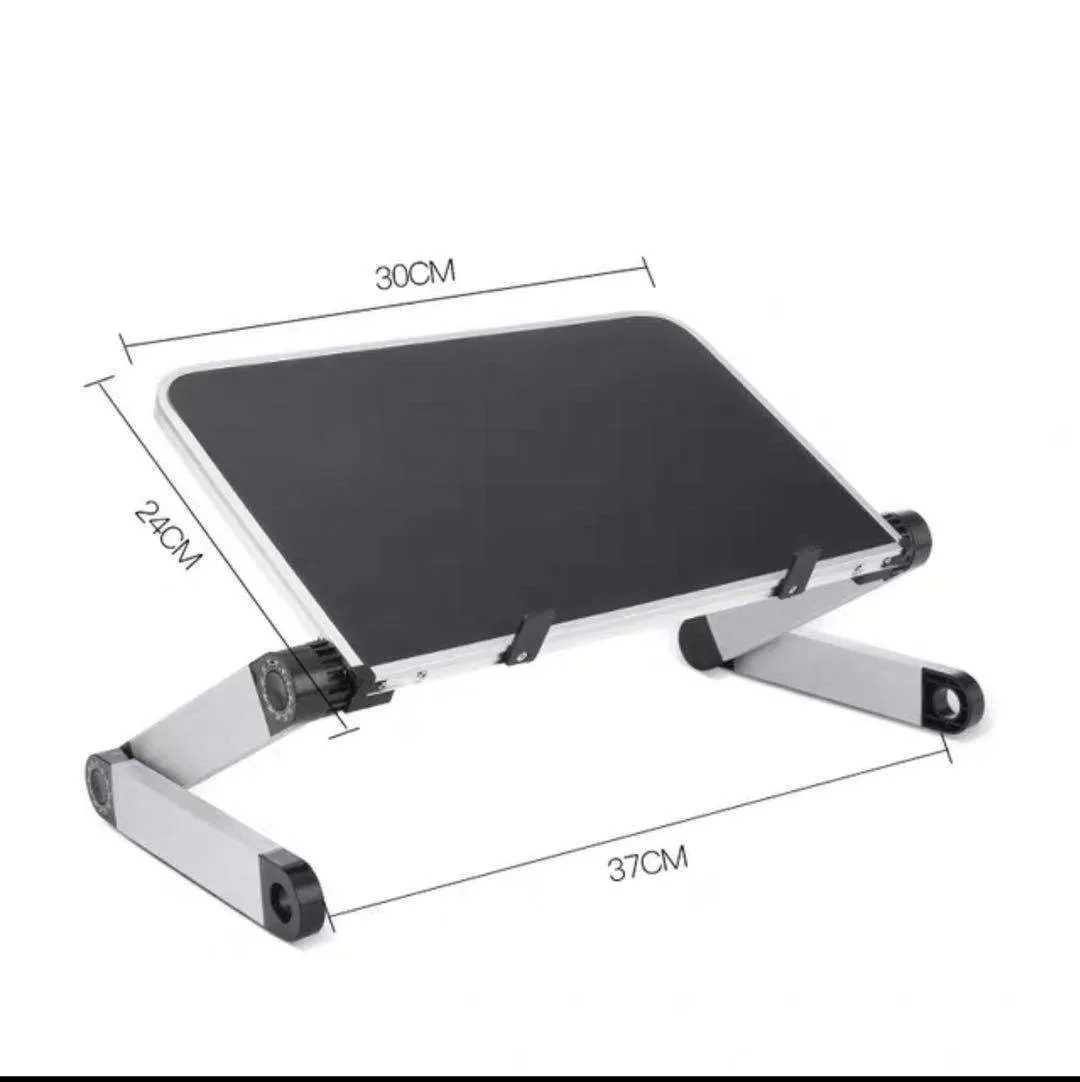 Aluminium alloy folding desktop tripod hanger with projector tray in white or black options