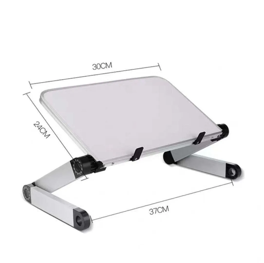 Aluminium alloy folding desktop tripod hanger with projector tray in white or black options