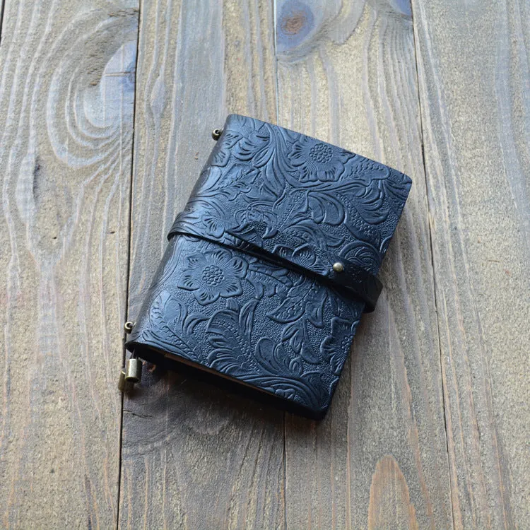 Creative carved cowhide passport cover in genuine leather with carved surface and four colour options