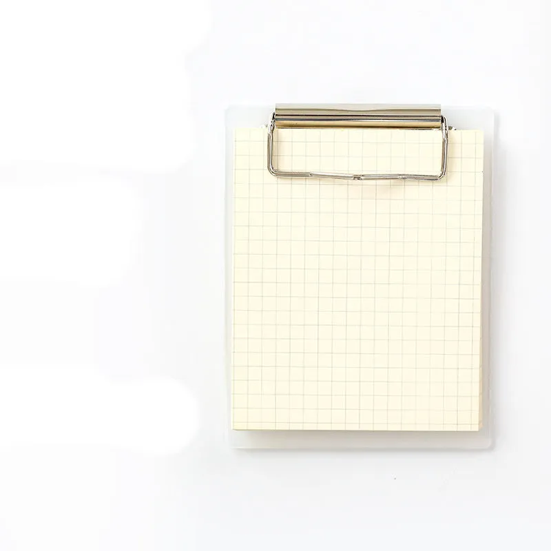 Cowhide colour board clip sticky note with 50 sheets and PP board cover