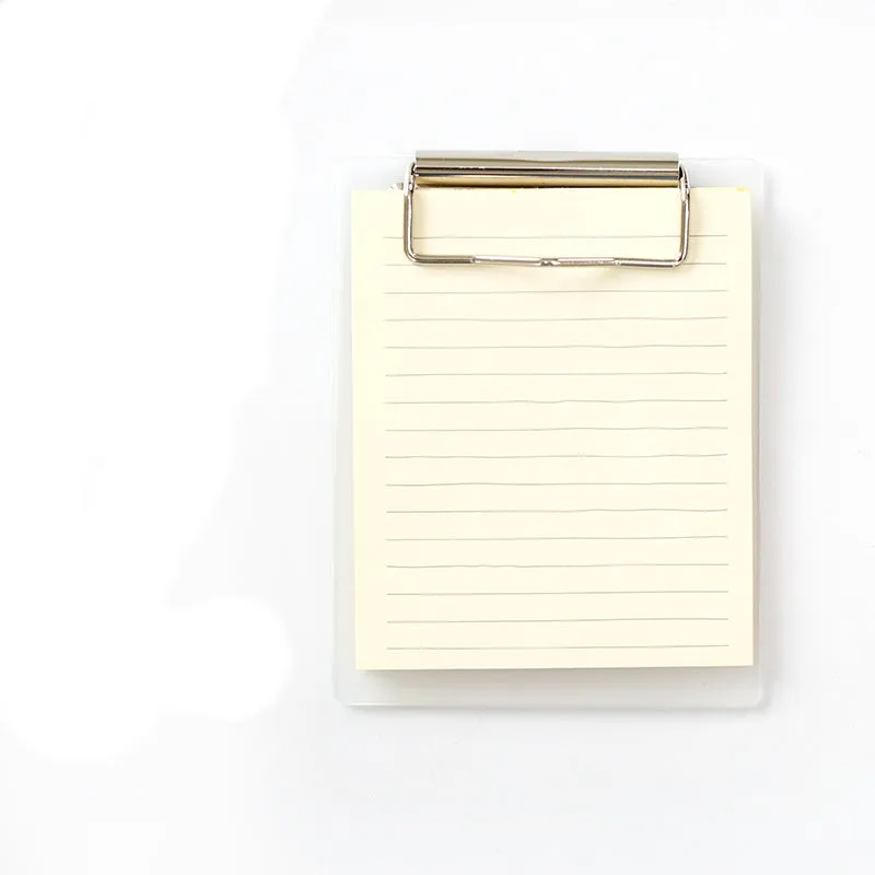 Cowhide colour board clip sticky note with 50 sheets and PP board cover