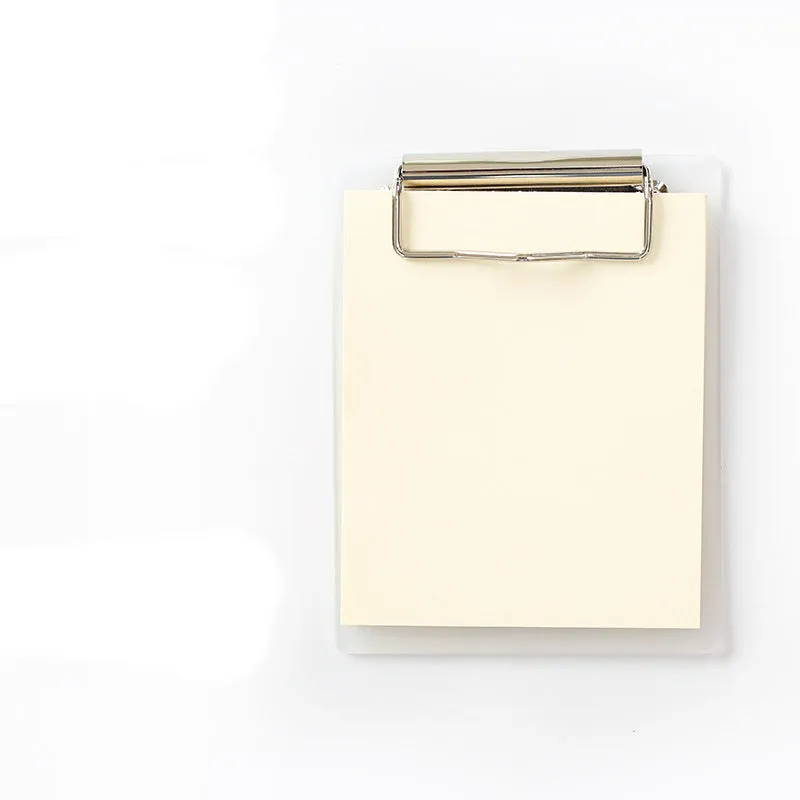 Cowhide colour board clip sticky note with 50 sheets and PP board cover