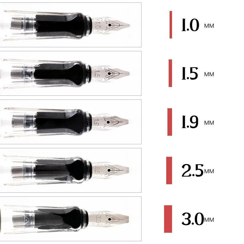 Art Word parallel calligraphy pen with ceramic shell and duckbill nib for Gothic and Roman lettering.