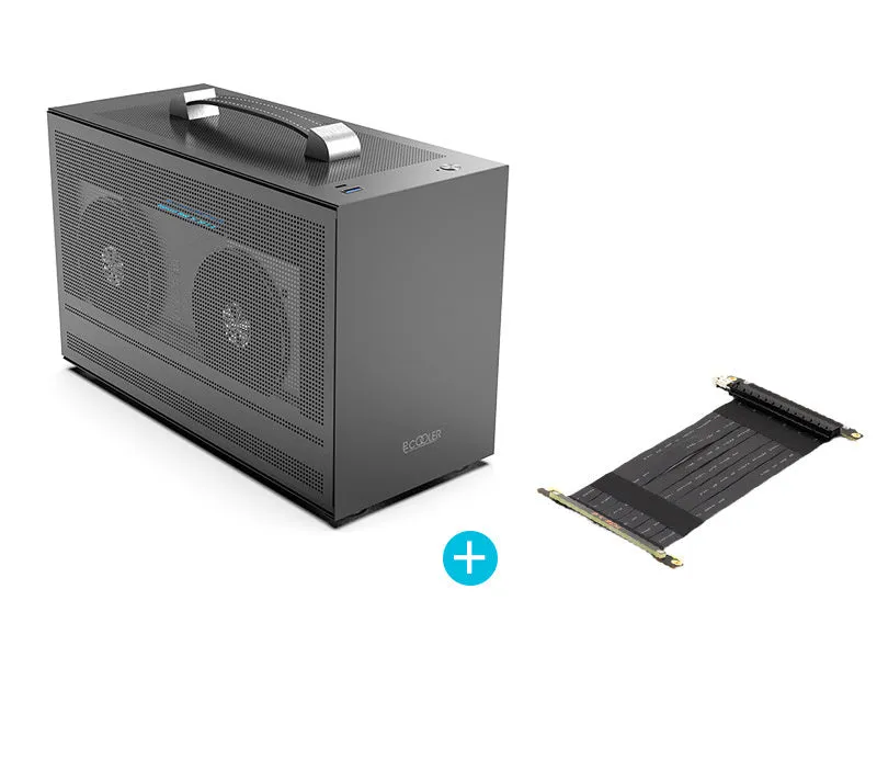 Hummingbird PRO mini ITX desktop computer chassis in titanium grey or white colour.