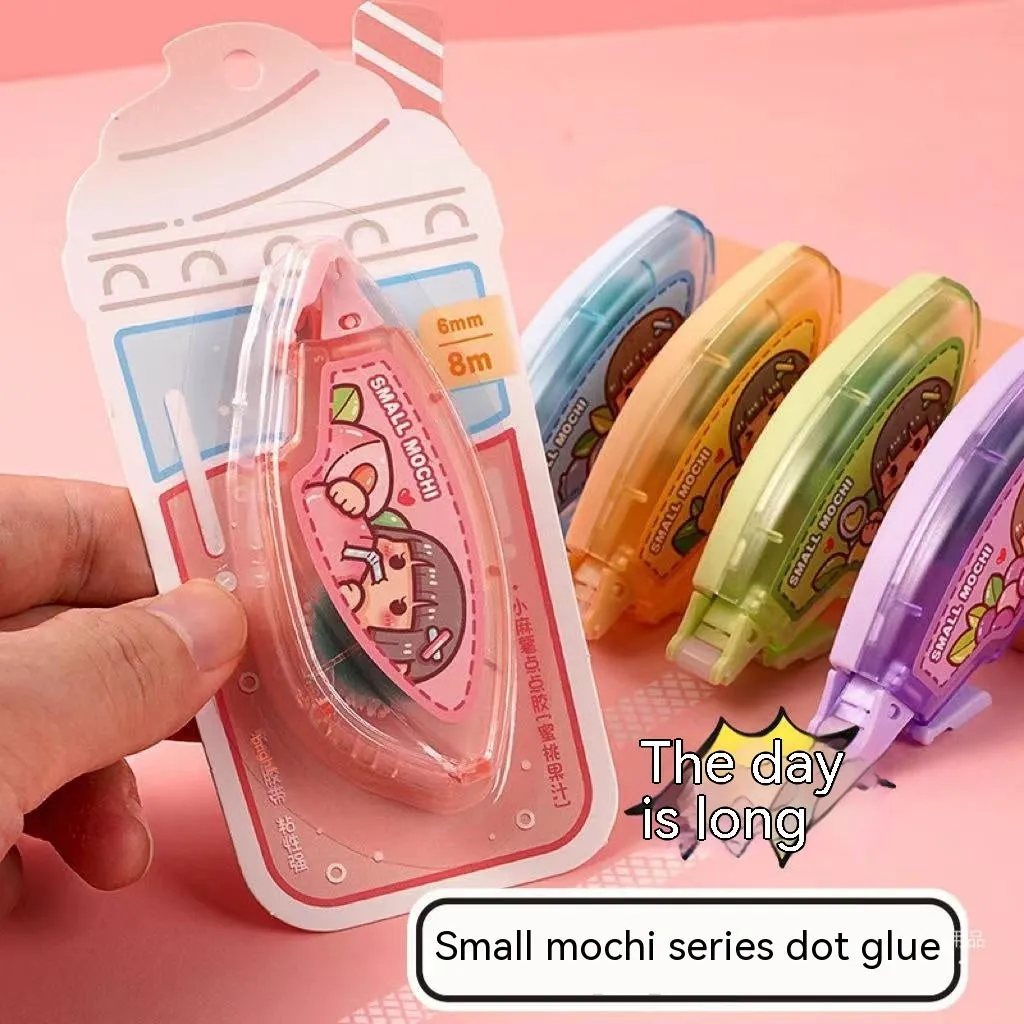 Dotting glue in fruity colours on a card, high viscosity traceless double-sided adhesive