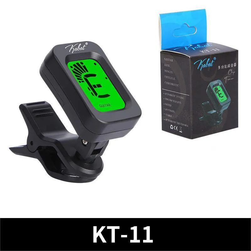 Automatic clip-on multi-function tuner for guitar and other string instruments in CG-01 colour