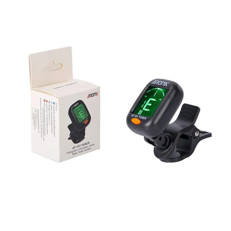 Automatic clip-on multi-function tuner for guitar and other string instruments in CG-01 colour