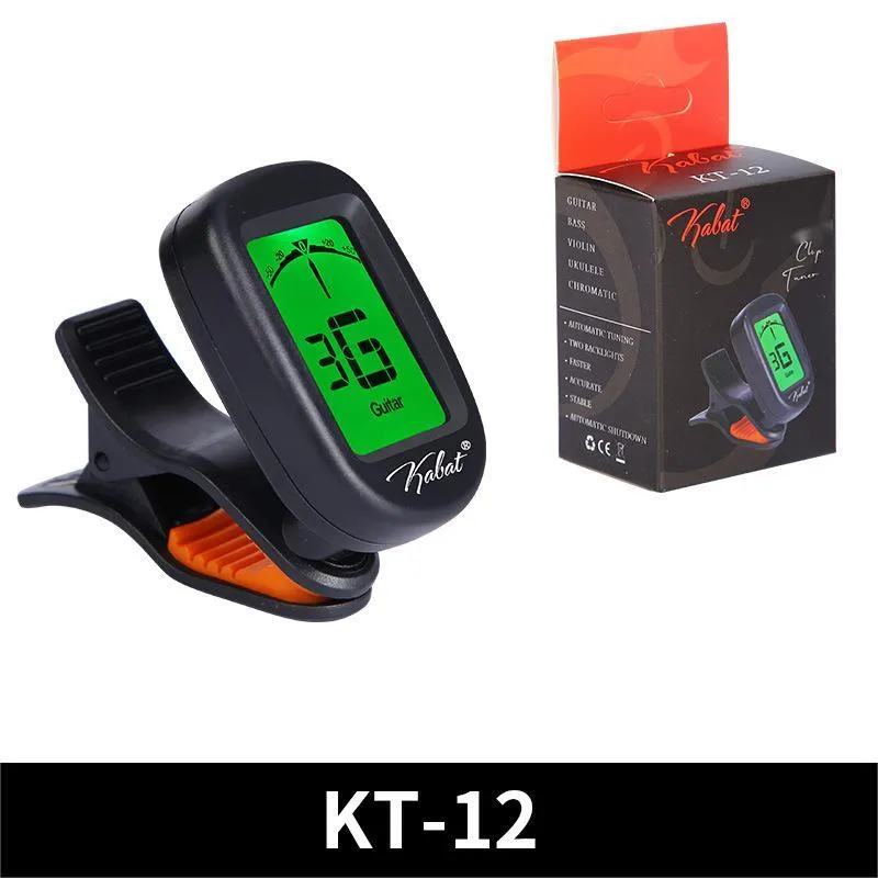 Automatic clip-on multi-function tuner for guitar and other string instruments in CG-01 colour