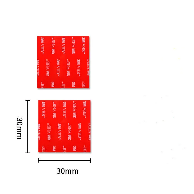 Red round PU foam double-sided adhesive tape 1mm thick 40mm size on white background