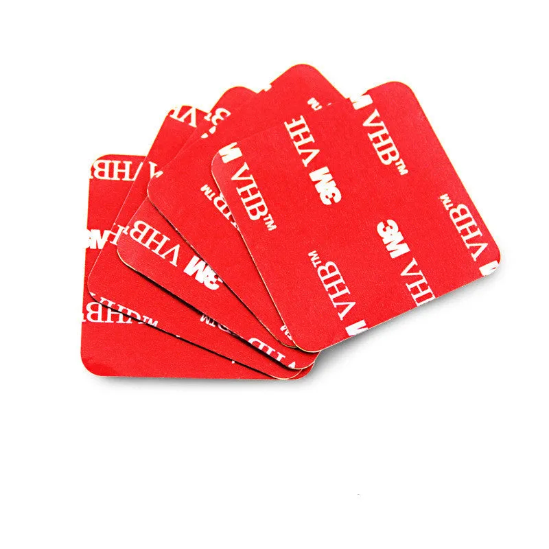Red round PU foam double-sided adhesive tape 1mm thick 40mm size on white background