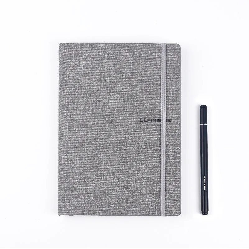 Refillable A5 loose leaf notebook with imitation leather cover in Miyue blue