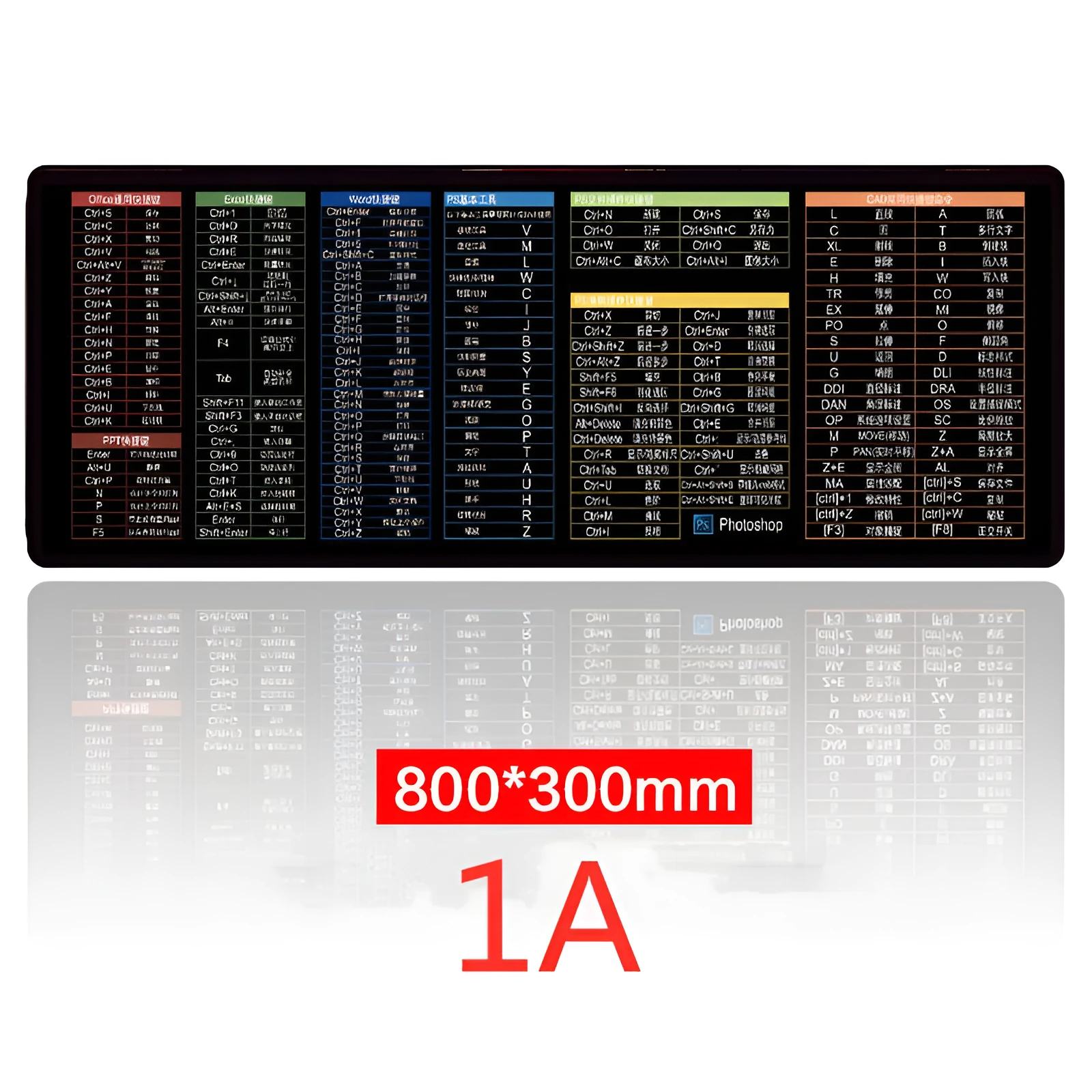 Oversized 30x80cm non-slip rubber base cloth mouse pad for desk