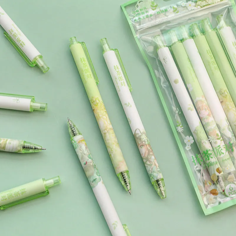 Neutral pen 0.5mm fine point stainless steel nib plastic case Matcha party colour