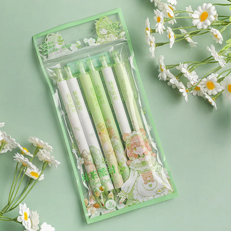 Neutral pen 0.5mm fine point stainless steel nib plastic case Matcha party colour