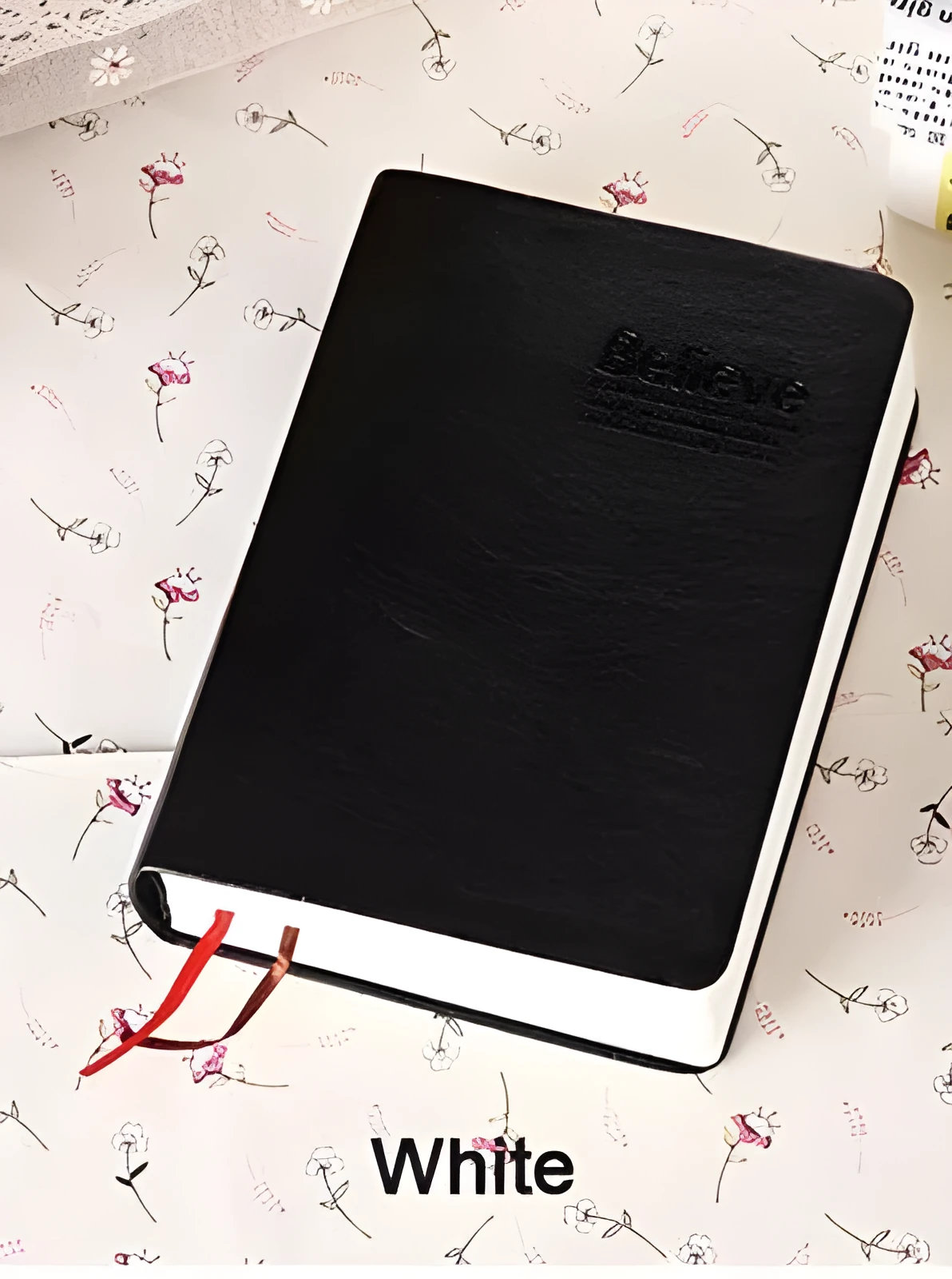 Large thick leather Phnom Penh notebook in A6 size with gold cover and 480 pages of writing paper