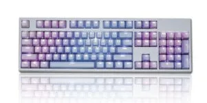104 PBT word penetration dyed keycaps with translucent legends and OEM profile for mechanical keyboard