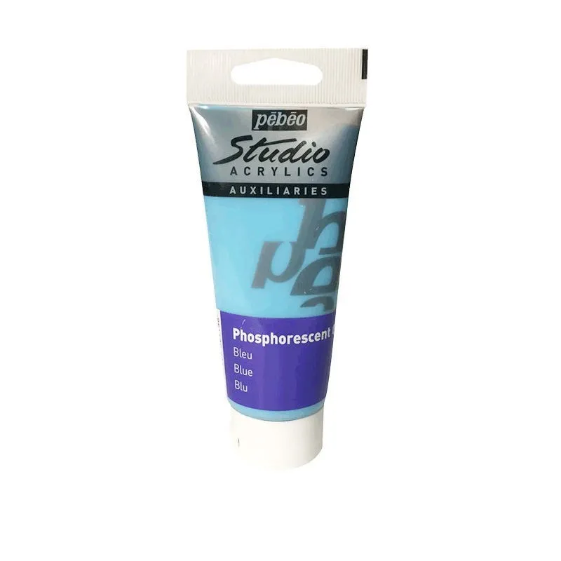 100ml luminous acrylic paint toning glue bottle in glow colours with brushes and painting knives