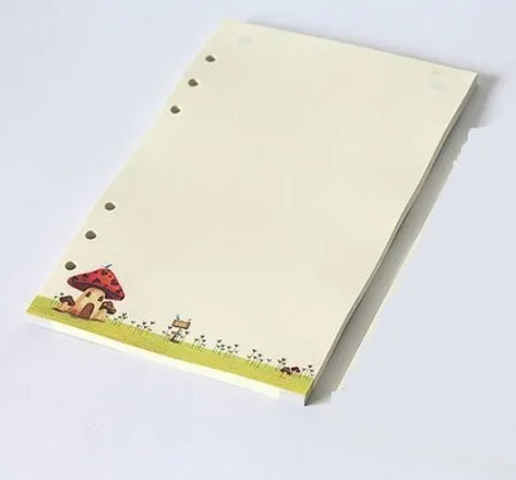 45 sheets of coloured A5 A6 binder filler paper with multiple ruling styles for planners and diaries