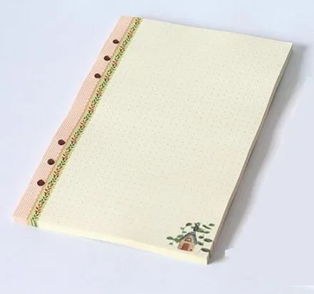 45 sheets of coloured A5 A6 binder filler paper with multiple ruling styles for planners and diaries