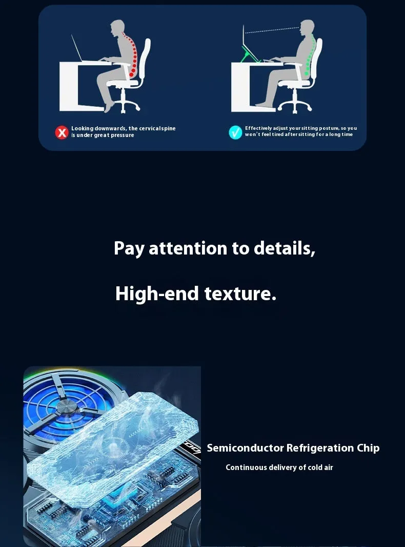 Notebook Play Speed 4-core laptop cooler in black with RGB lighting and blue light white leaf fan on a desk