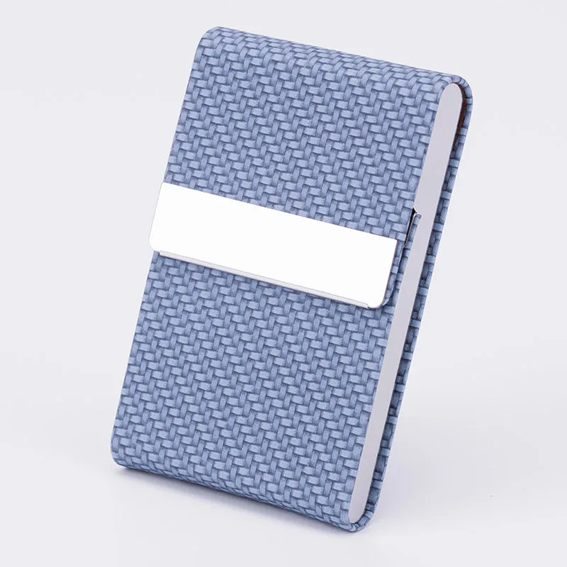Business fashion stainless steel thick cigarette case in woven black with anti-pressure sticker and gift box packaging