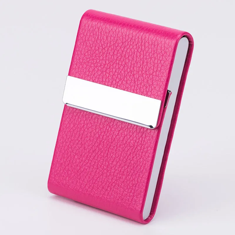 Business fashion stainless steel thick cigarette case in woven black with anti-pressure sticker and gift box packaging