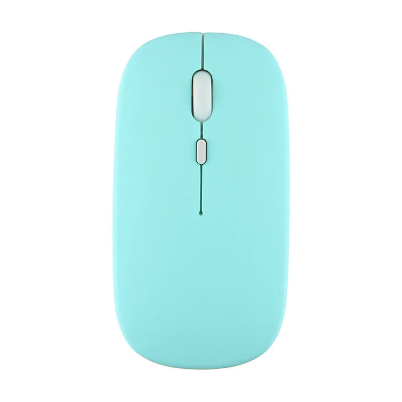 Candy wireless Bluetooth mouse in pink, ergonomic shape, 1200dpi, silent buttons, on a white desk