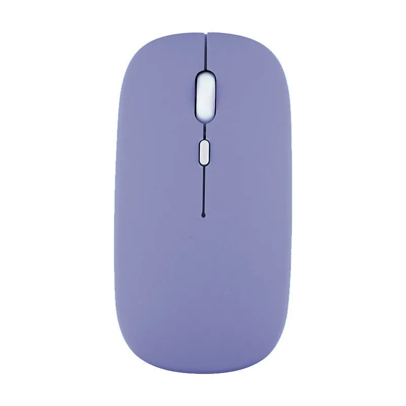 Candy wireless Bluetooth mouse in pink, ergonomic shape, 1200dpi, silent buttons, on a white desk