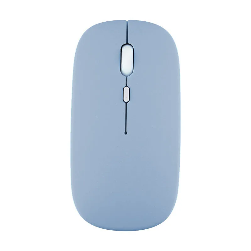 Candy wireless Bluetooth mouse in pink, ergonomic shape, 1200dpi, silent buttons, on a white desk