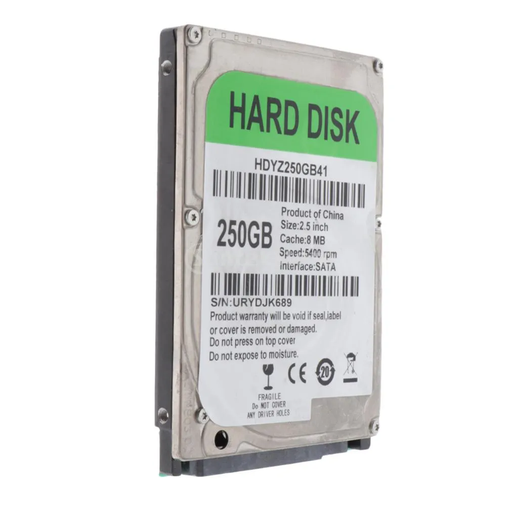 2.5-inch SATA laptop hard drive 5400RPM 8MB cache static bag packaging