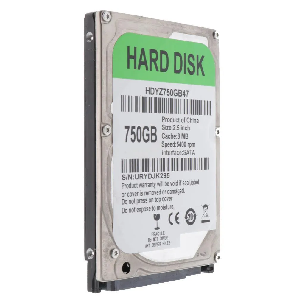 2.5-inch SATA laptop hard drive 5400RPM 8MB cache static bag packaging