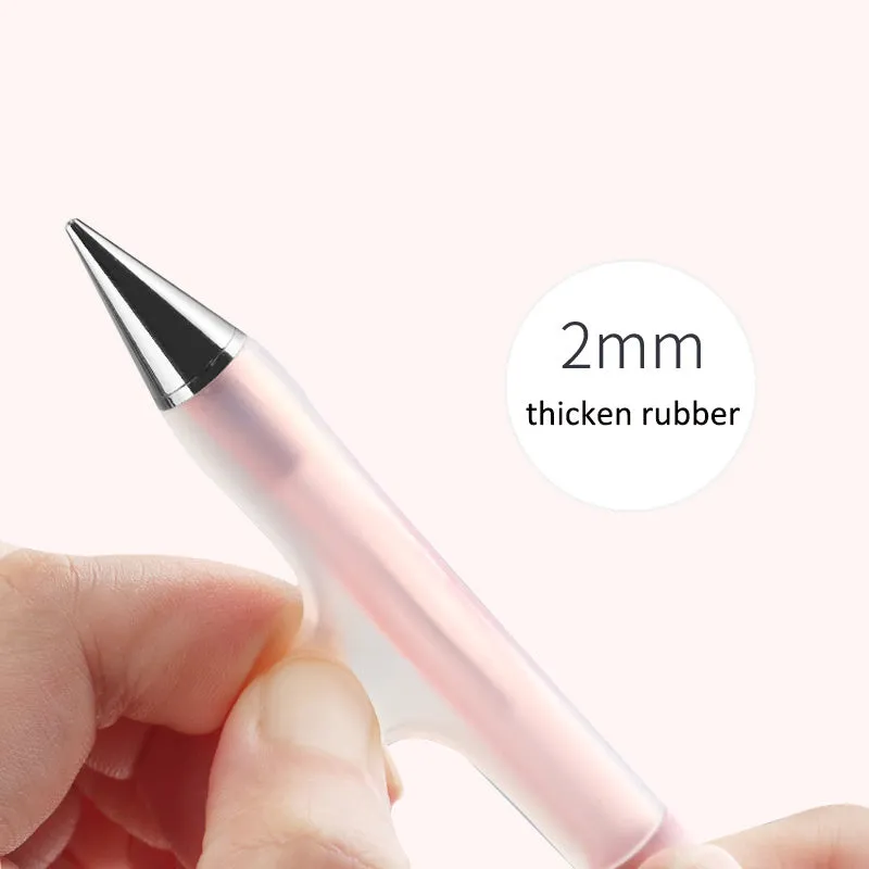 Plastic soft grip mechanical pencil with 0.5mm lead and free-cutting mechanism on card pack