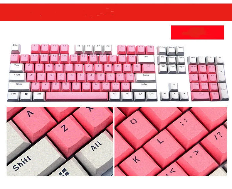 Two-colour ABS mechanical keyboard key cap in blue and white for universal fit