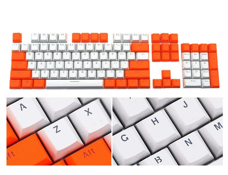 Two-colour ABS mechanical keyboard key cap in blue and white for universal fit