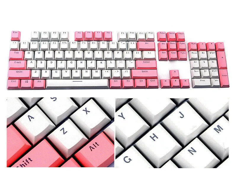 Two-colour ABS mechanical keyboard key cap in blue and white for universal fit