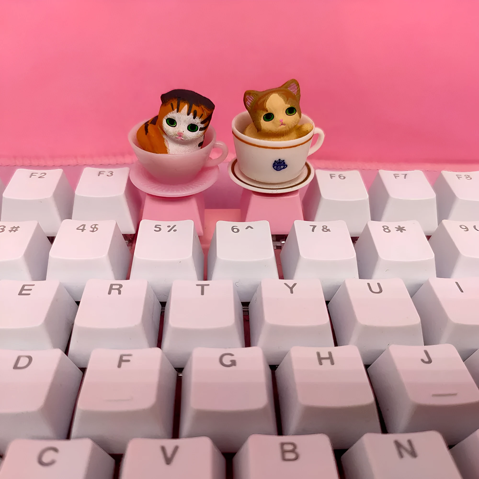 Mechanical keyboard key cap with light transmittance for single cross shaft switches made from ABS plastic in style A