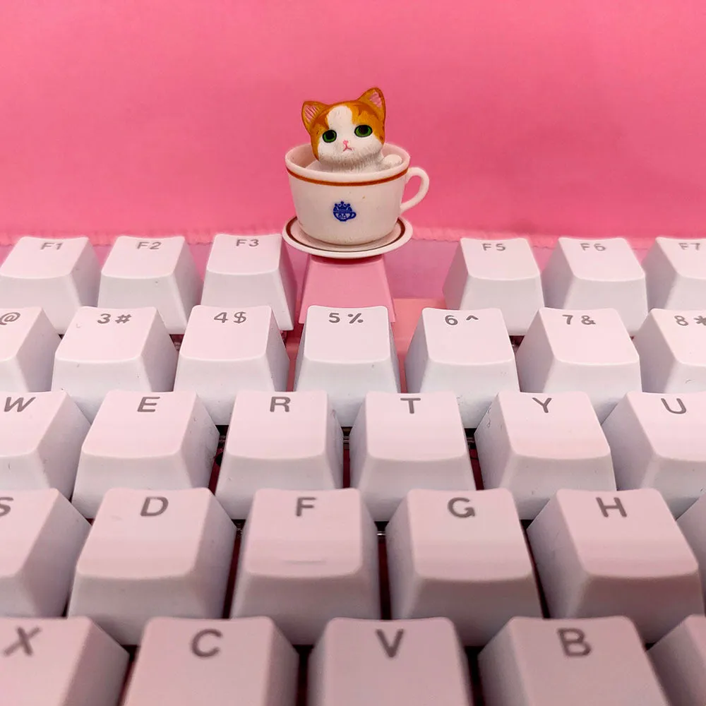 Mechanical keyboard key cap with light transmittance for single cross shaft switches made from ABS plastic in style A