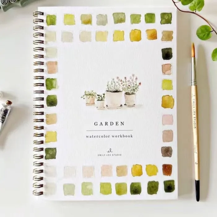 Portable natural pigment paint box palette with twelve assorted colours in a compact case
