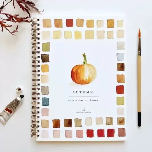 Portable natural pigment paint box palette with twelve assorted colours in a compact case