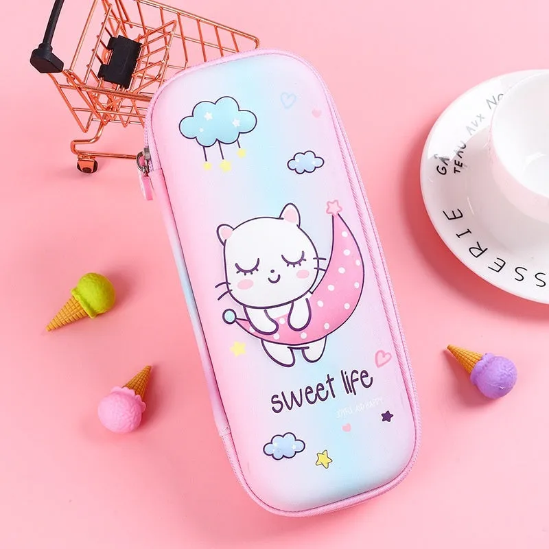 Three-dimensional cartoon EVA pencil case in astronaut design with large capacity for school children