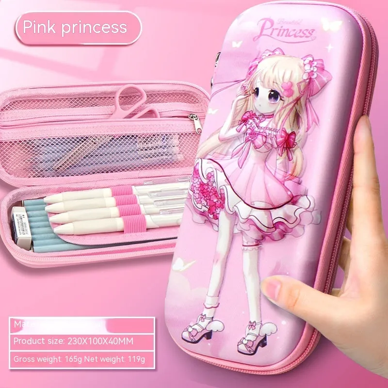 Three-dimensional cartoon EVA pencil case in astronaut design with large capacity for school children