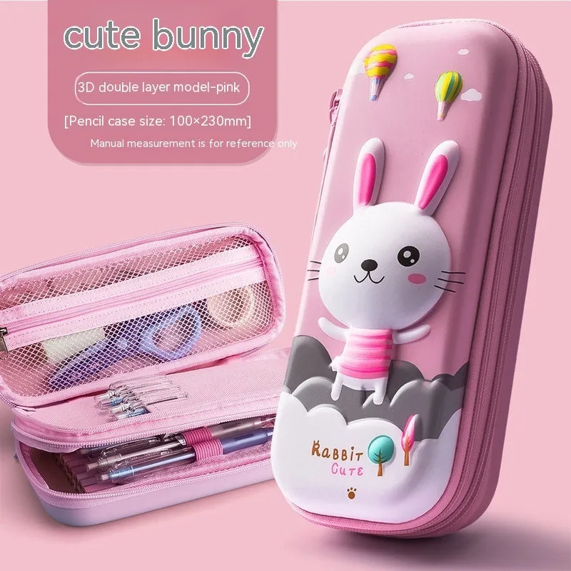 Three-dimensional cartoon EVA pencil case in astronaut design with large capacity for school children