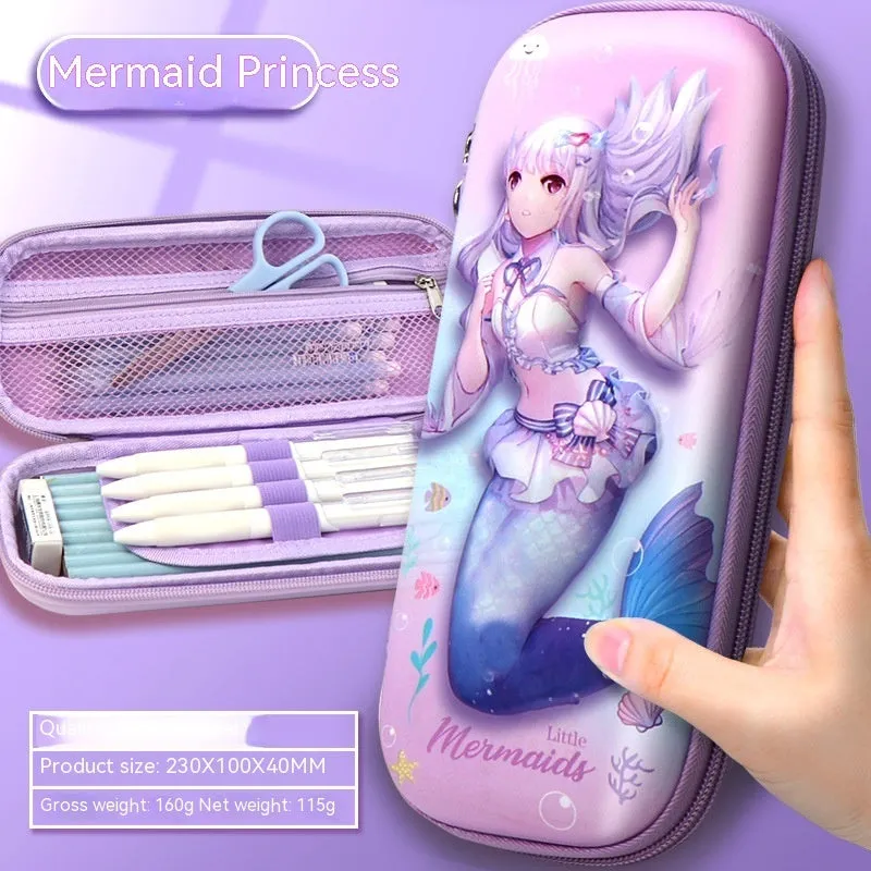 Three-dimensional cartoon EVA pencil case in astronaut design with large capacity for school children