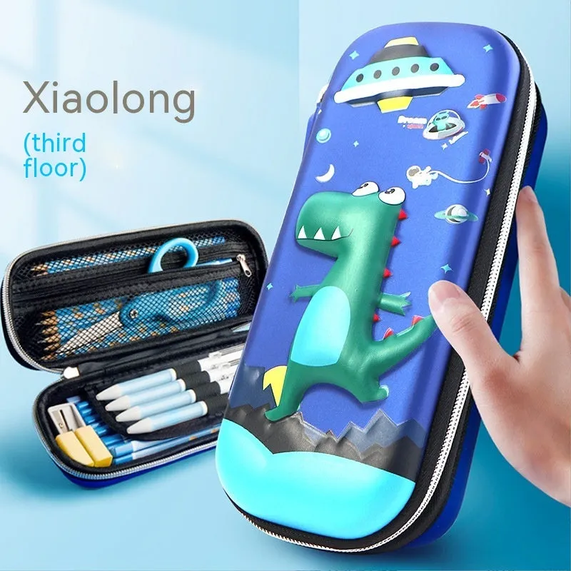 Three-dimensional cartoon EVA pencil case in astronaut design with large capacity for school children