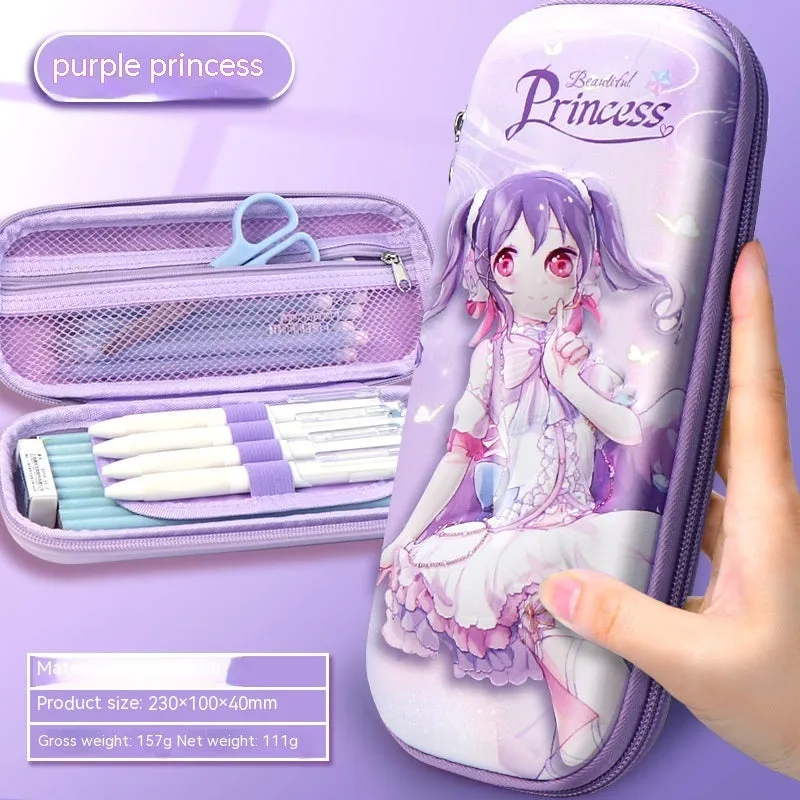 Three-dimensional cartoon EVA pencil case in astronaut design with large capacity for school children