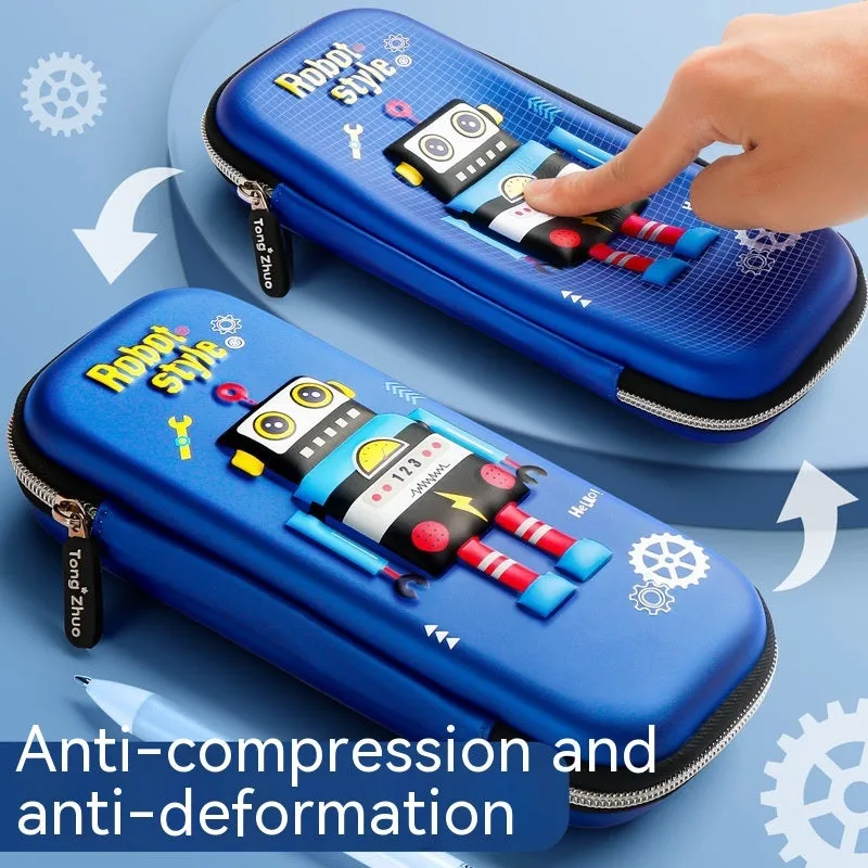 Three-dimensional cartoon EVA pencil case in astronaut design with large capacity for school children