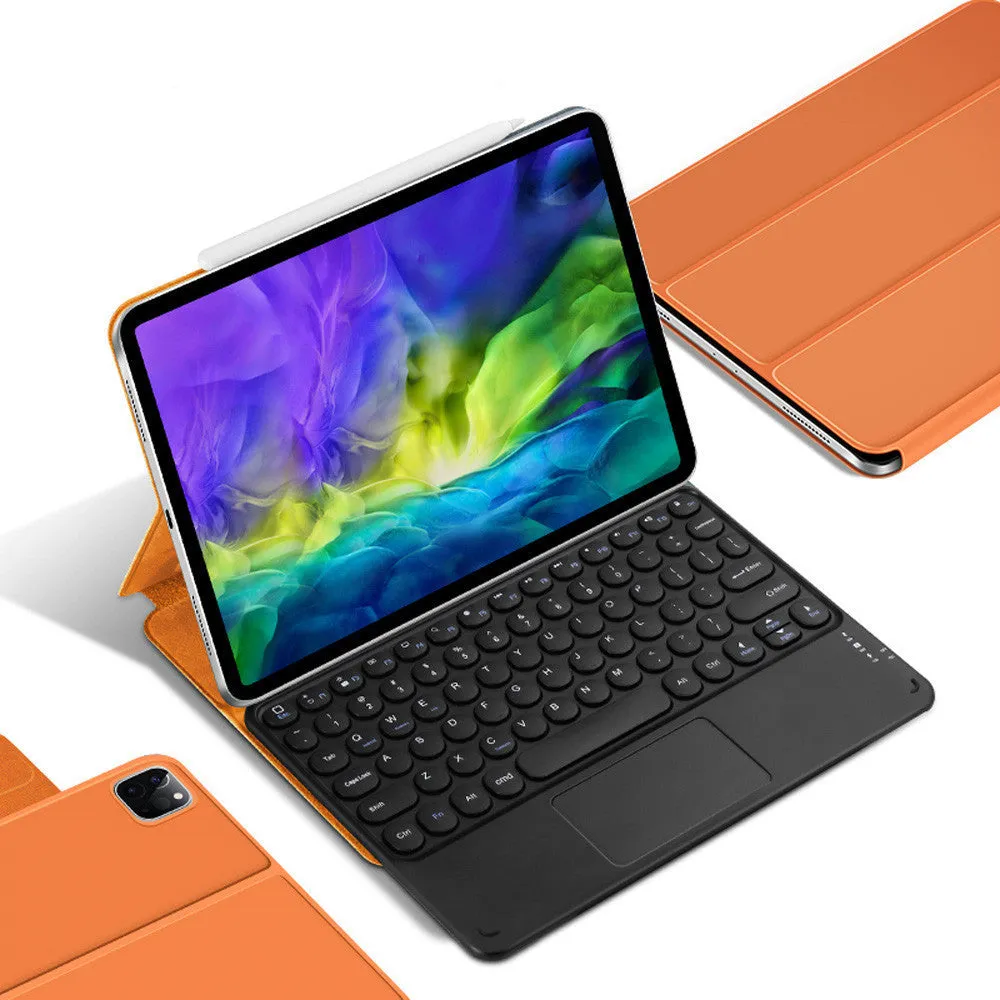 Magnetic protective cover for iPad Pro 11 and 12.9 inch 2018 2020, flip style with imitation leather, black