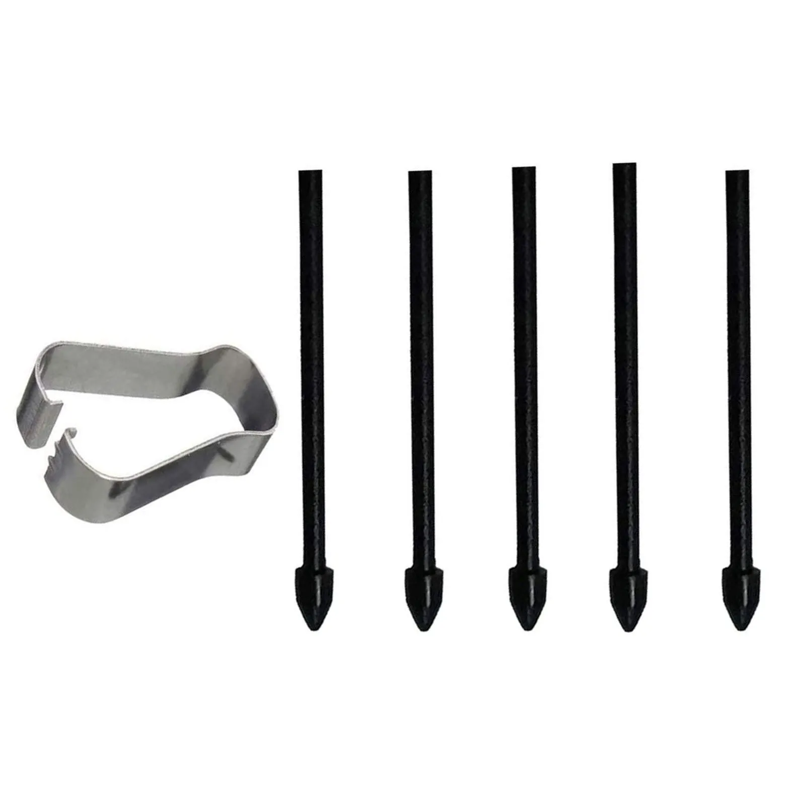 Rotating stylus tip refill 5-pack in black, white, and grey for Samsung S6 S7 N10 N20
