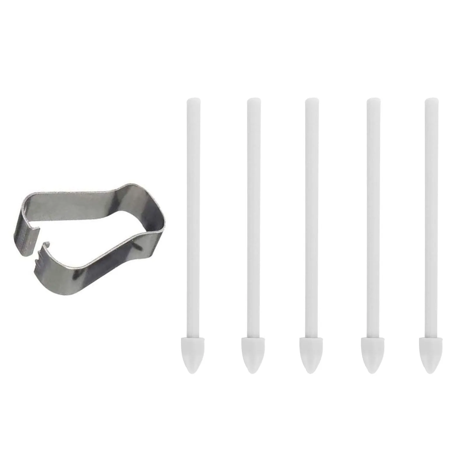 Rotating stylus tip refill 5-pack in black, white, and grey for Samsung S6 S7 N10 N20