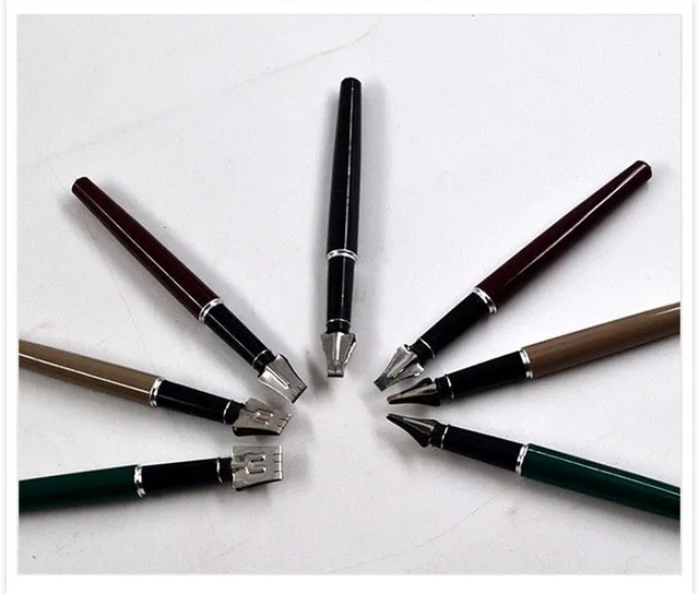 Right Point 7-piece calligraphy parallel pen set with stainless steel nibs and black ink, tip widths 2MM to 11MM
